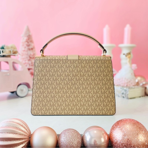 Final Sale!!! 👜 MICHAEL KORS 🌺 Greenwich Medium Logo Satchel - Picture 2 of 14